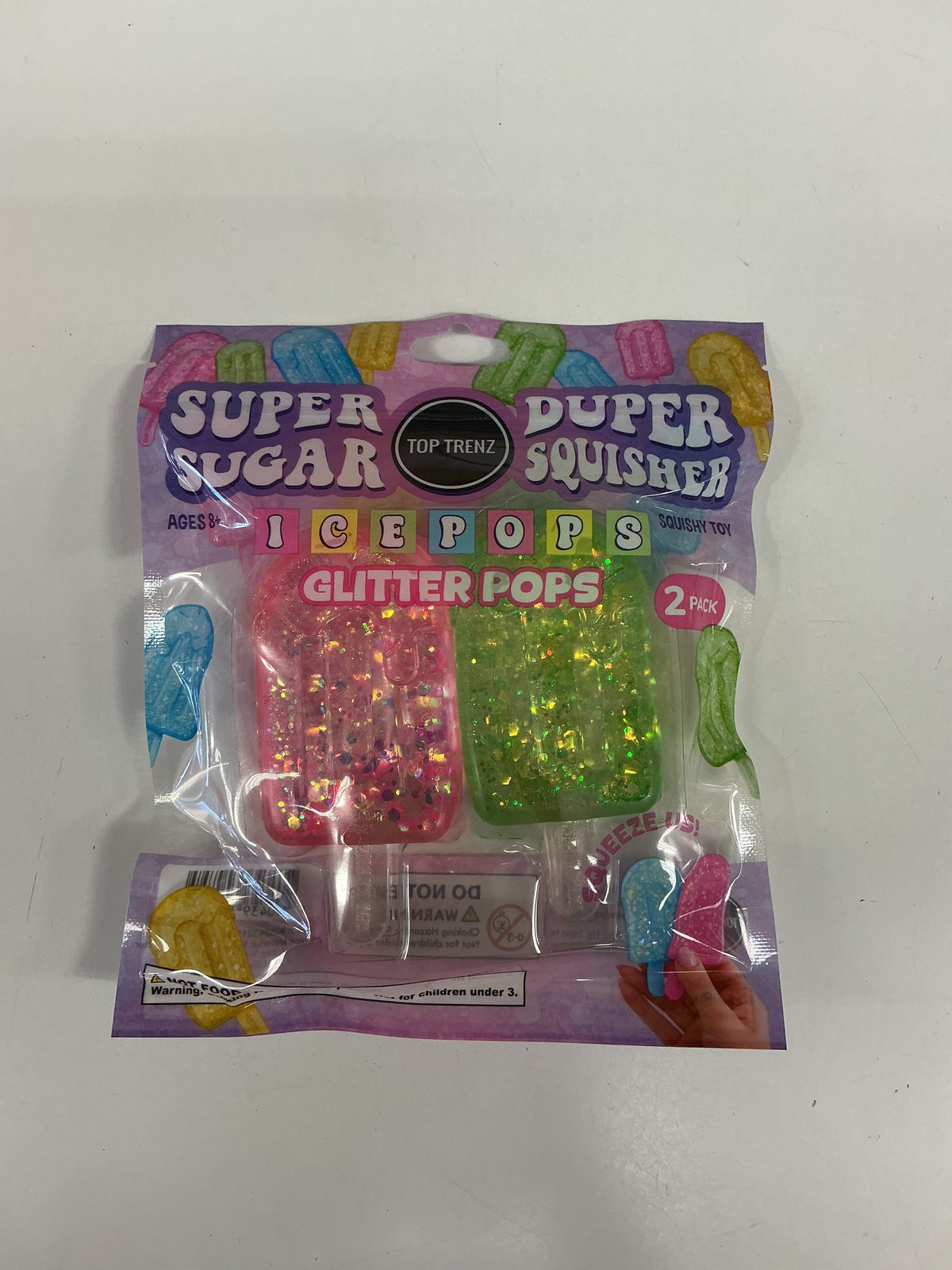 Super Duper Sugar Squisher - Glitter Ice Pops 2 Pack Set