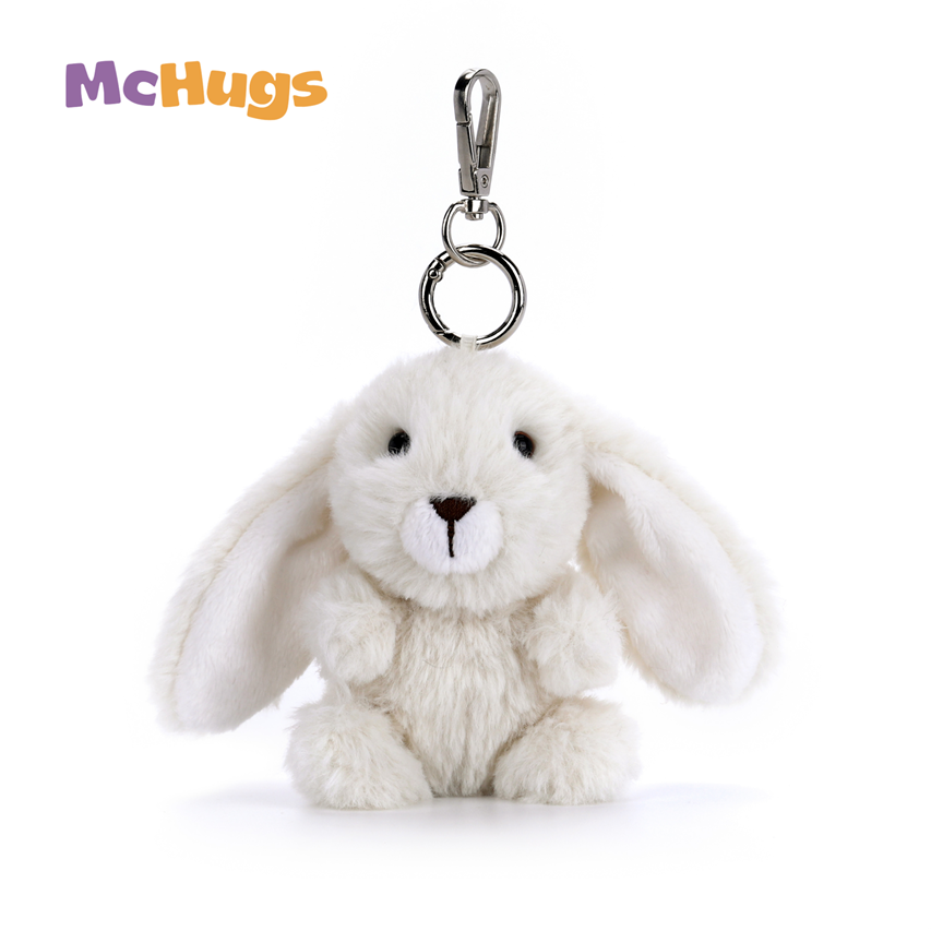 McHugs Long Eared Rabbit Bag Charm Stuffed Animal