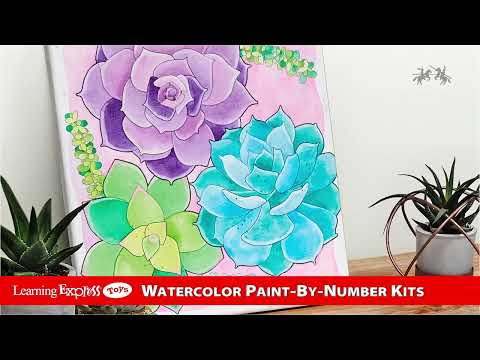 Watercolor Paint by Number Farm House