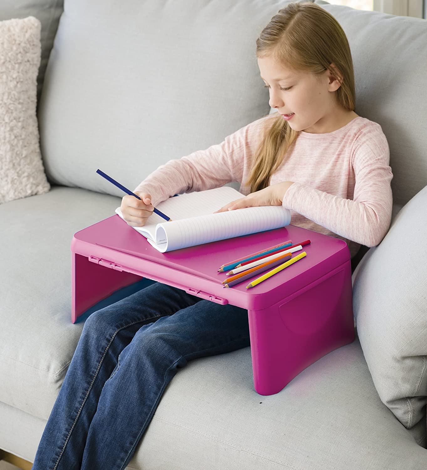 Pink Folding Lap Desk