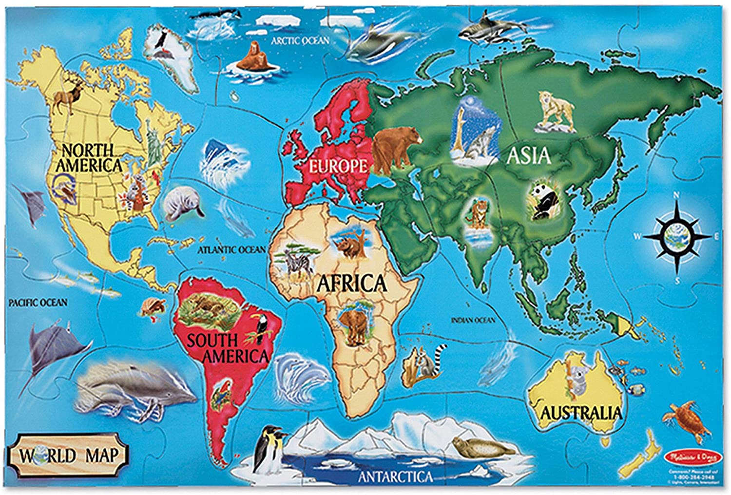 World Map 33 Pc Floor Puz