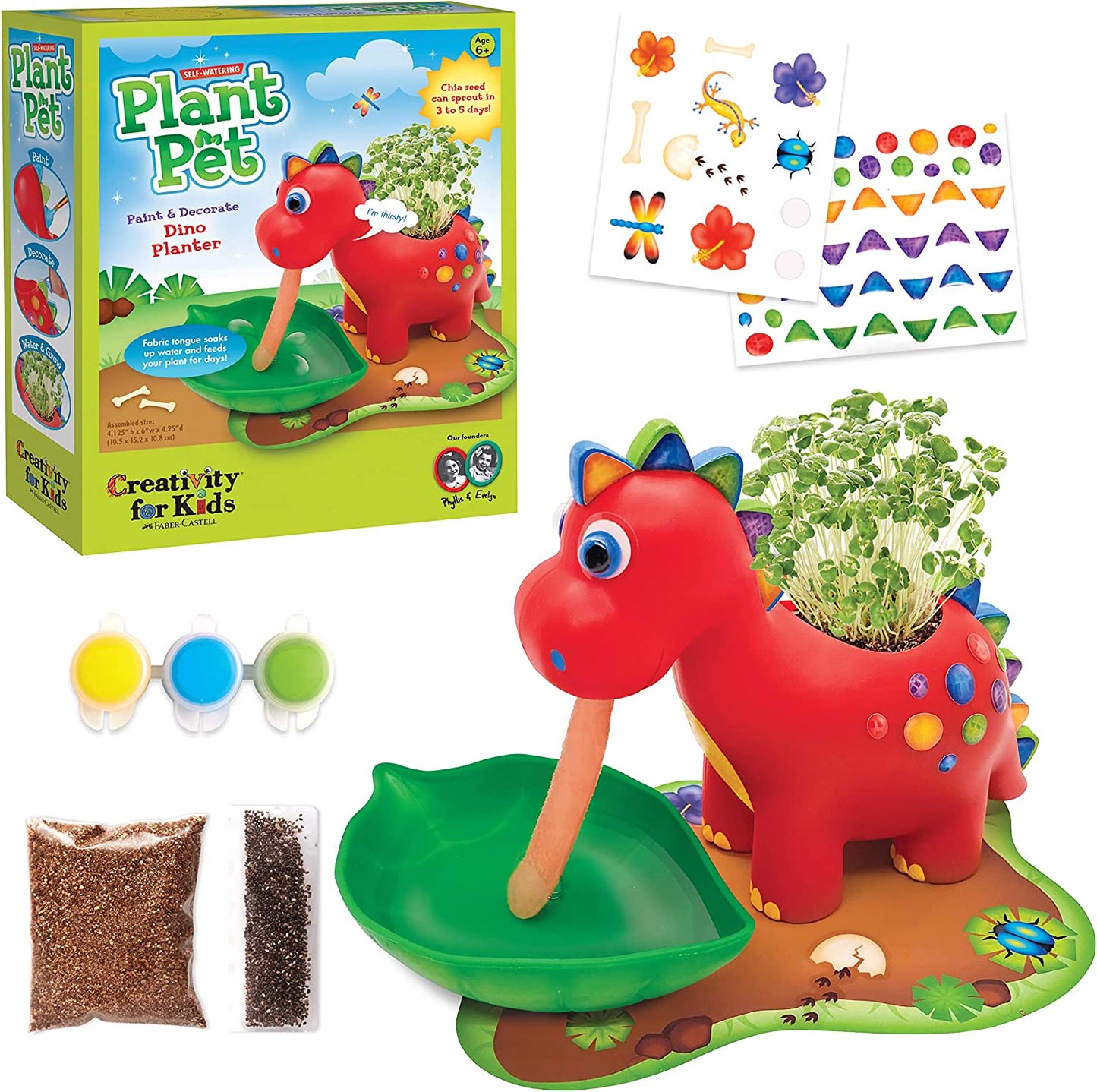 * Self-Watering Dinosaur