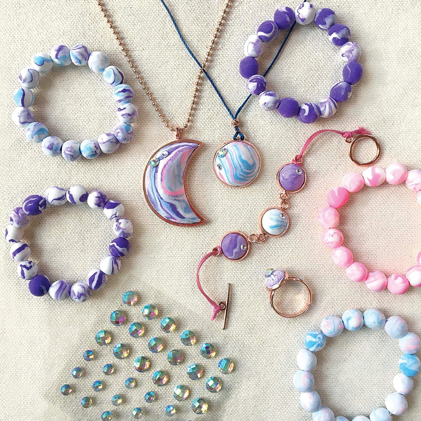 Marble Moon Phase Jewelry