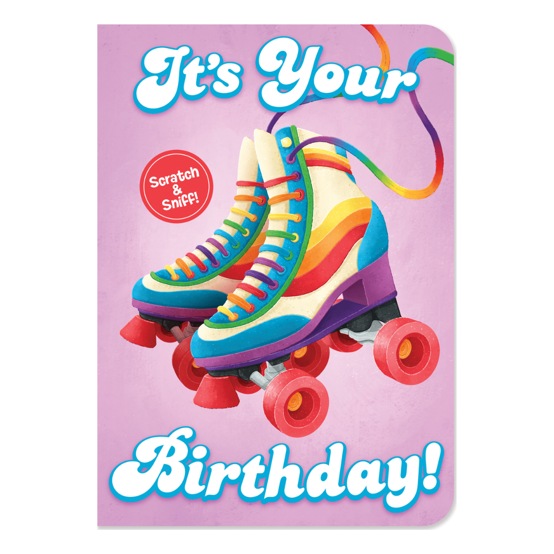 Strawberry Rollerskate Scratch n Sniff Card
