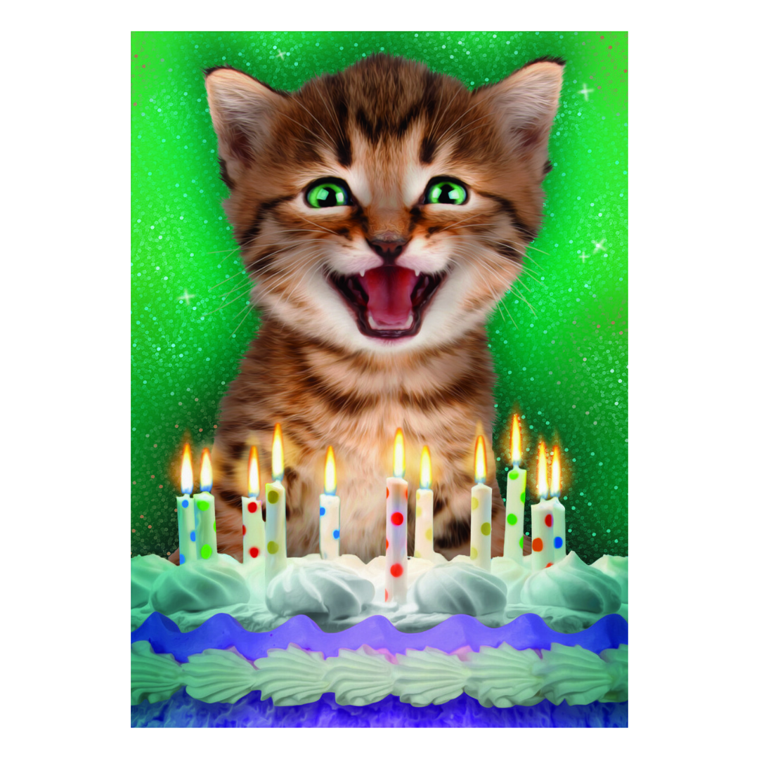 Realistic Cat Card