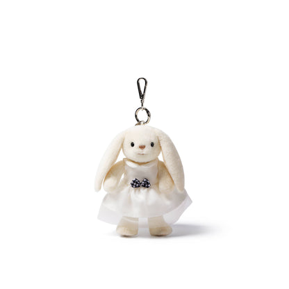 McHugs White Dress Smiling Leveret Rabbit  Bag Charm