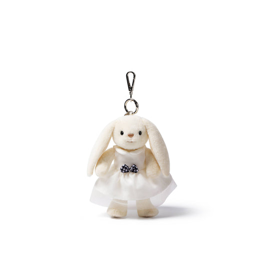 McHugs White Dress Smiling Leveret Rabbit  Bag Charm