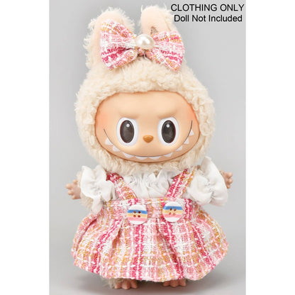 THREE PIECE TWEED OVERALL LABUBU OUTFIT