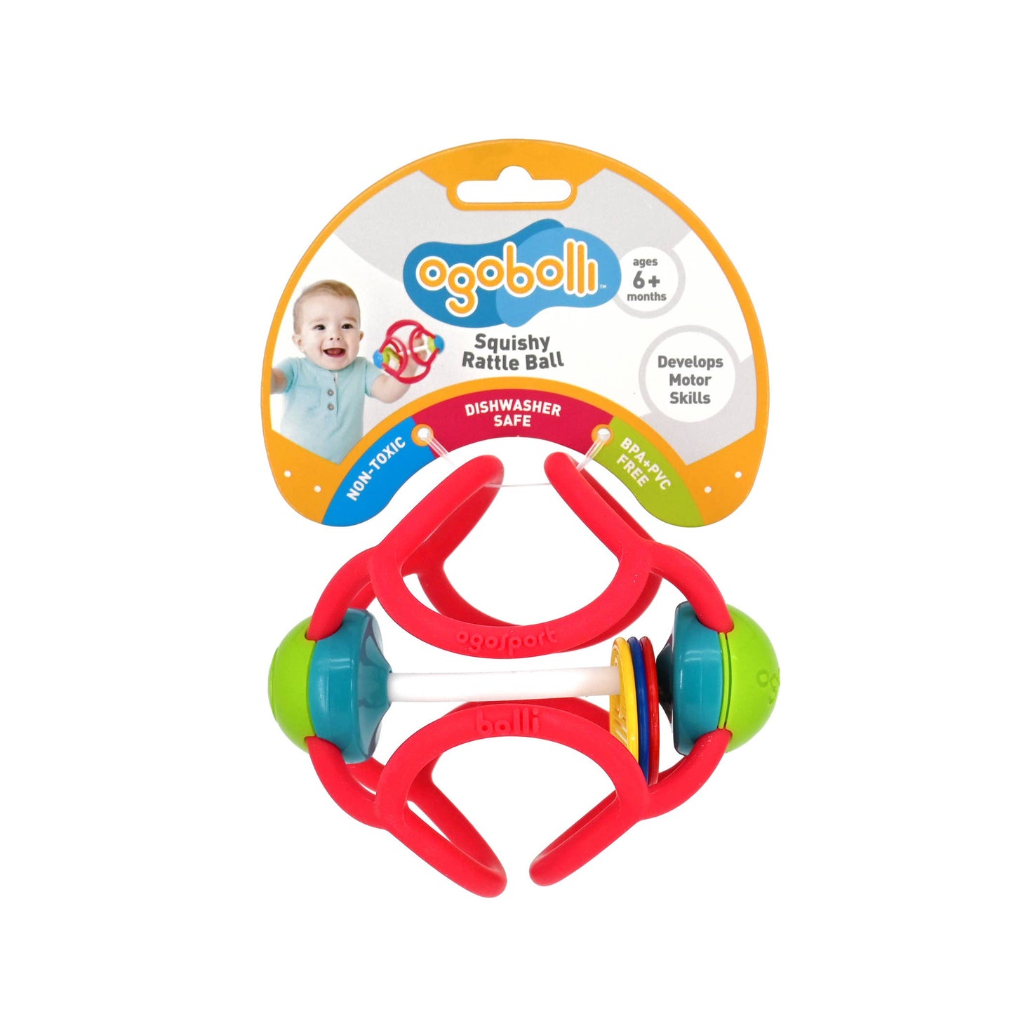 Ogobolli Rattle Ball-Red