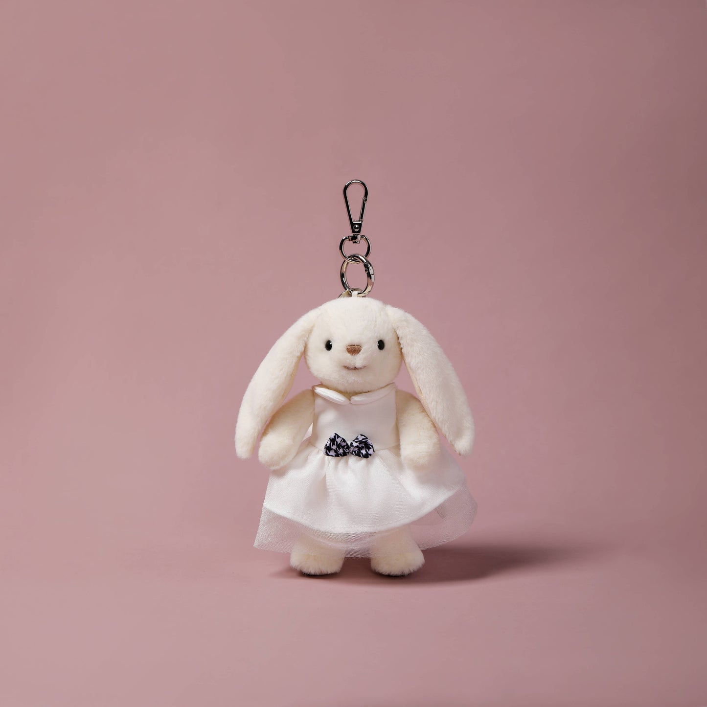 McHugs White Dress Smiling Leveret Rabbit  Bag Charm