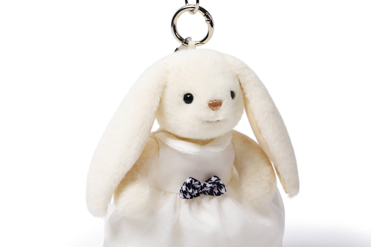 McHugs White Dress Smiling Leveret Rabbit  Bag Charm