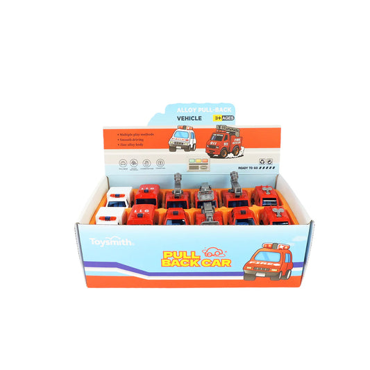 Diecast Pull Back Rescue Vehicle Asst