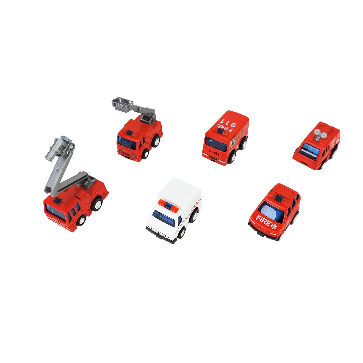 Diecast Pull Back Rescue Vehicle Asst