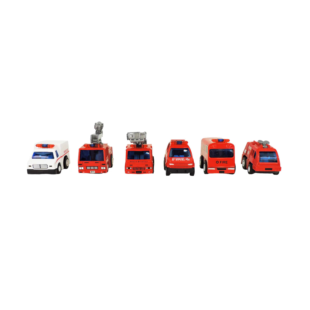 Diecast Pull Back Rescue Vehicle Asst