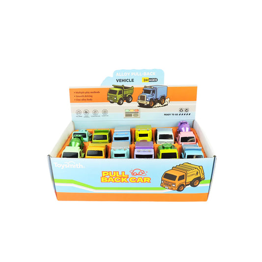 Diecast Pull Back Metallic Truck Asst