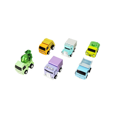 Diecast Pull Back Metallic Truck Asst
