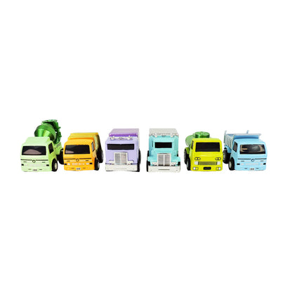 Diecast Pull Back Metallic Truck Asst