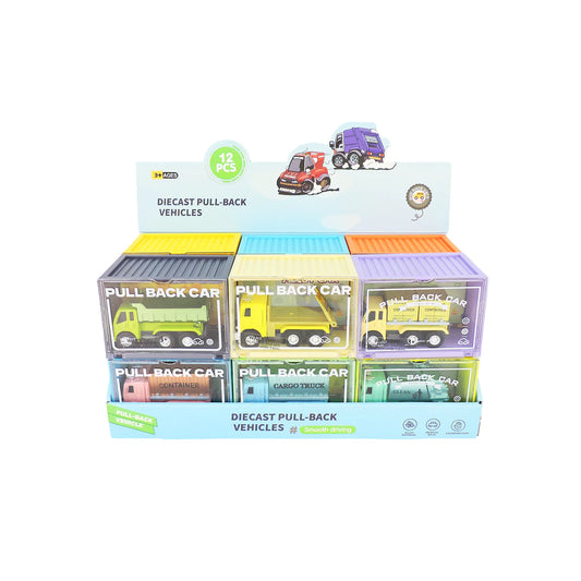 Metallic Truck in Container Box Asst
