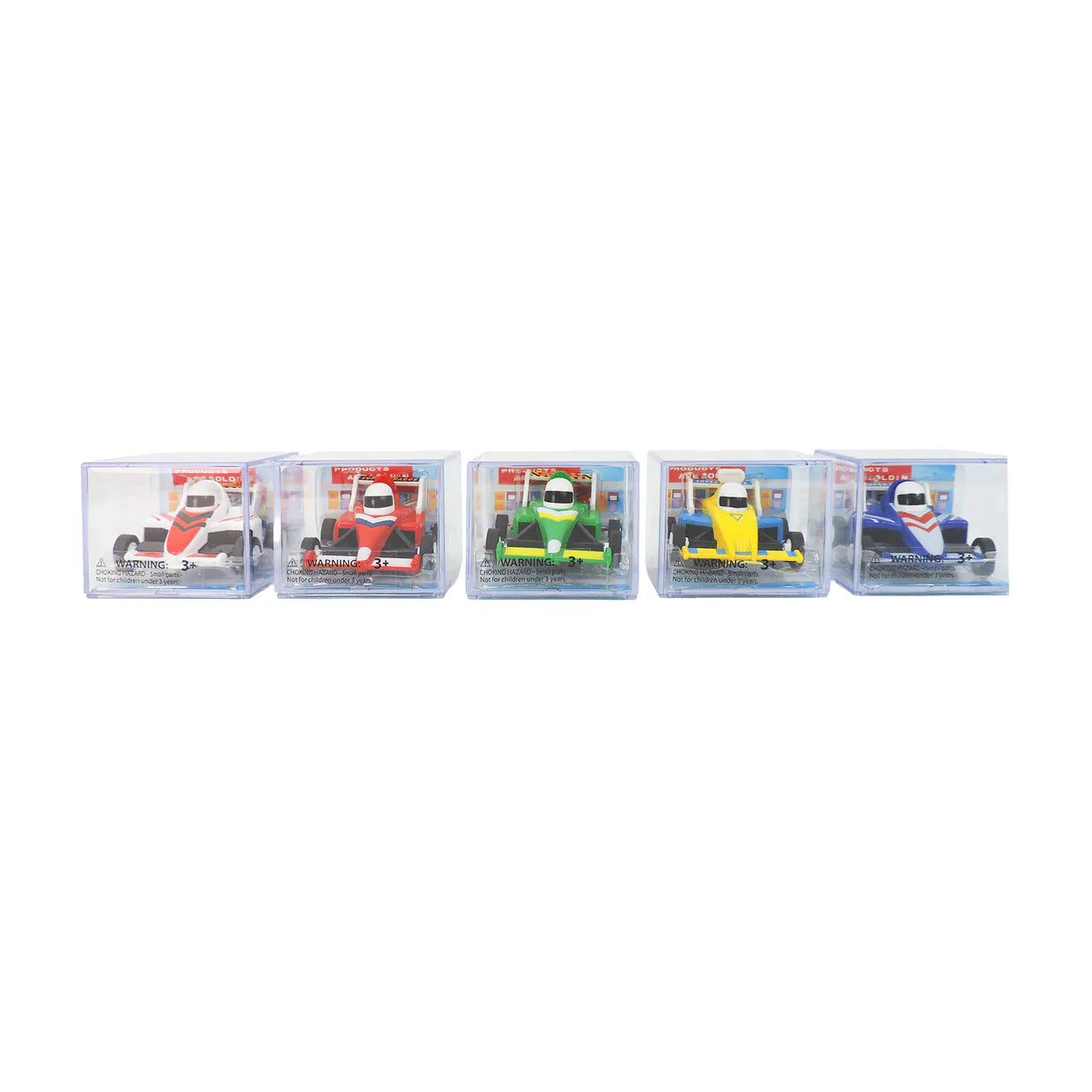 Diecast Pull Back Racing Car in Clear Box Asst