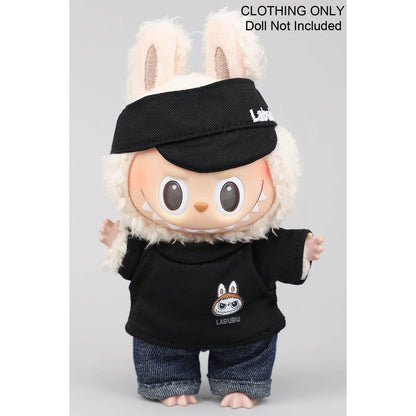 VISOR JEANS AND SHIRT LABUBU OUTFIT