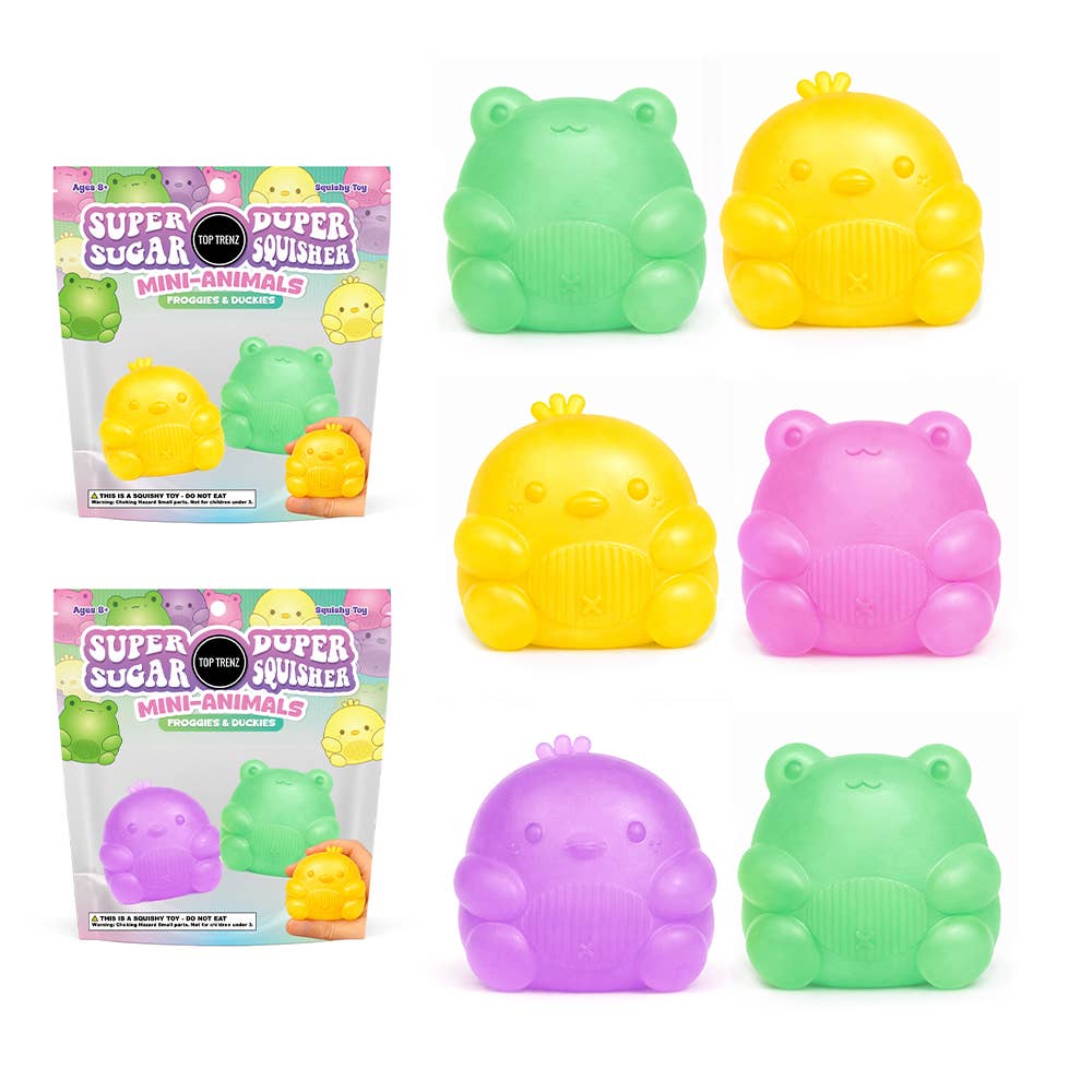Super Duper Sugar Squisher - Mini Duck & Frog (Two Pack)