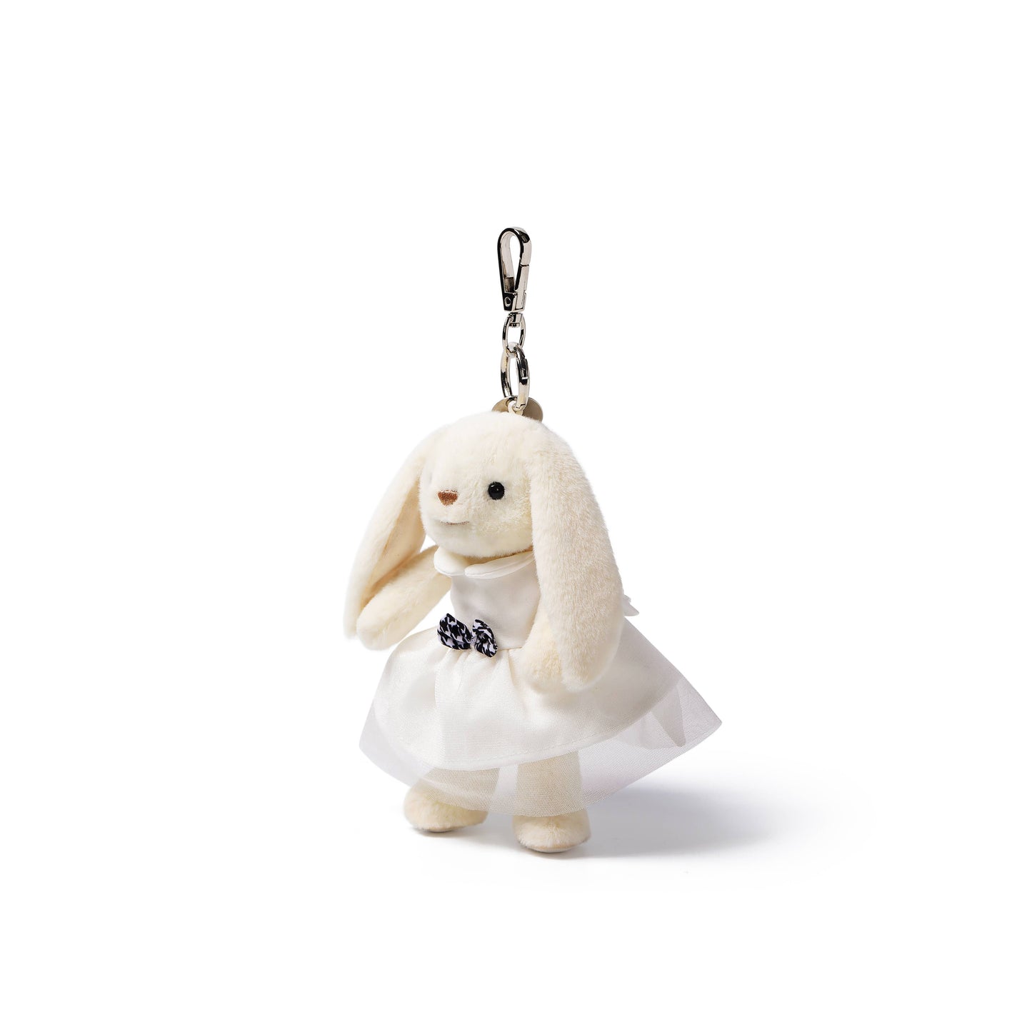 McHugs White Dress Smiling Leveret Rabbit  Bag Charm