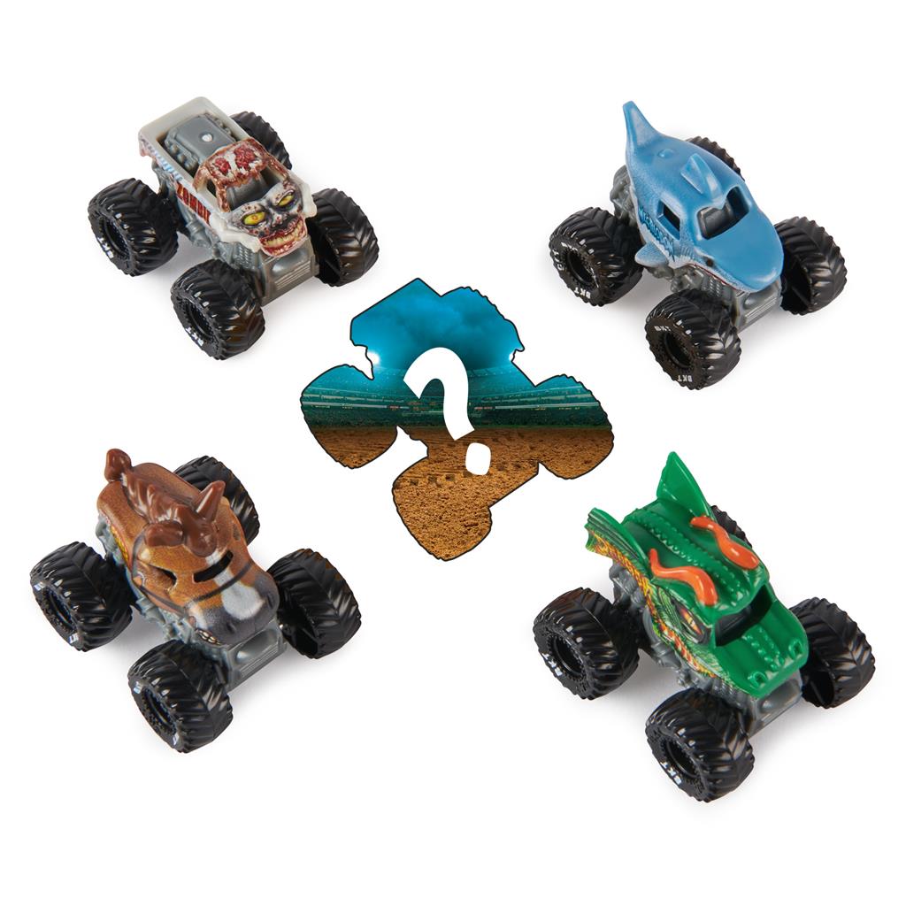 Monster Jam 5 Pack with Mystery Collectible Monster Truck 1:87 Scale