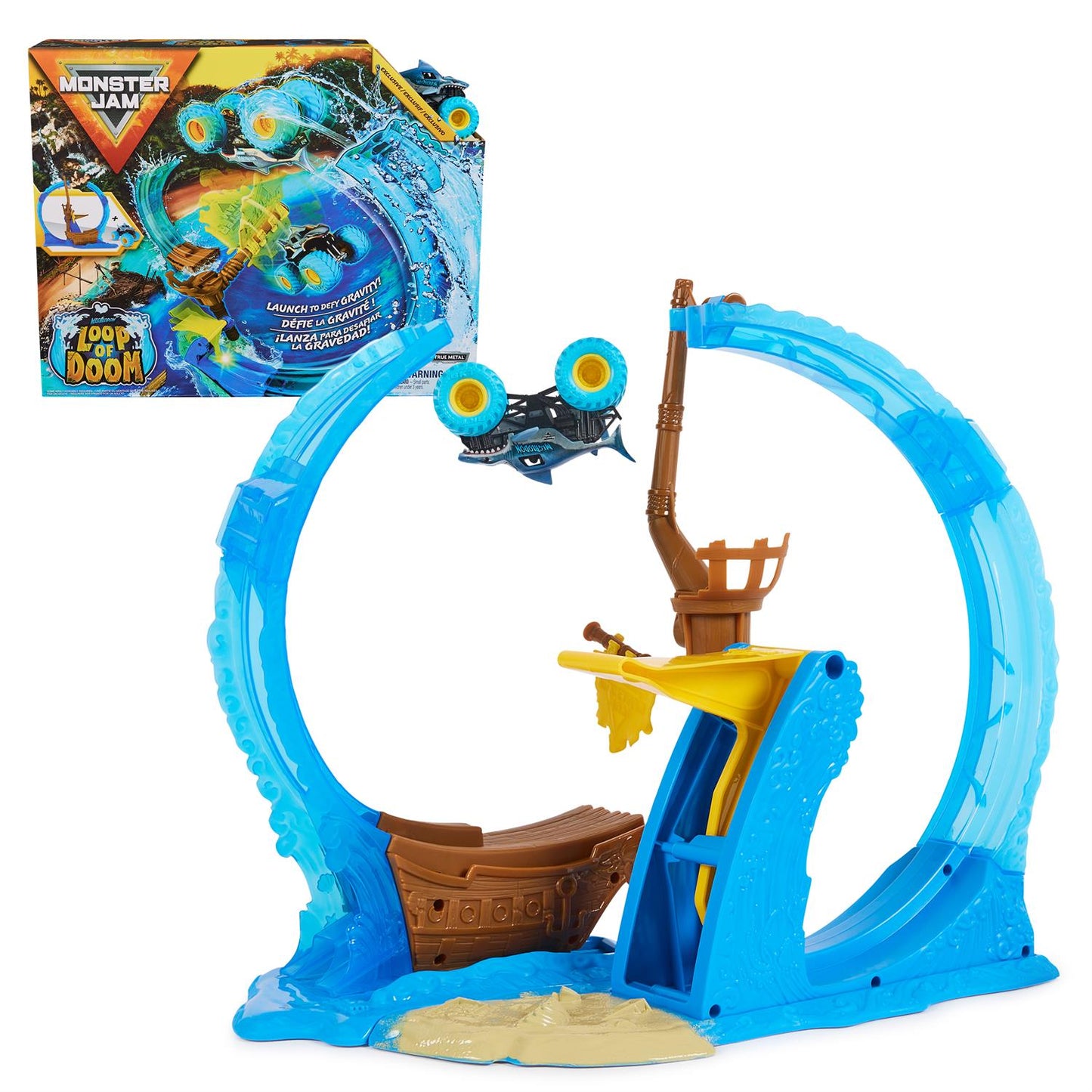 Monster Jam Megalodon Loop of Doom Stunt Playset
