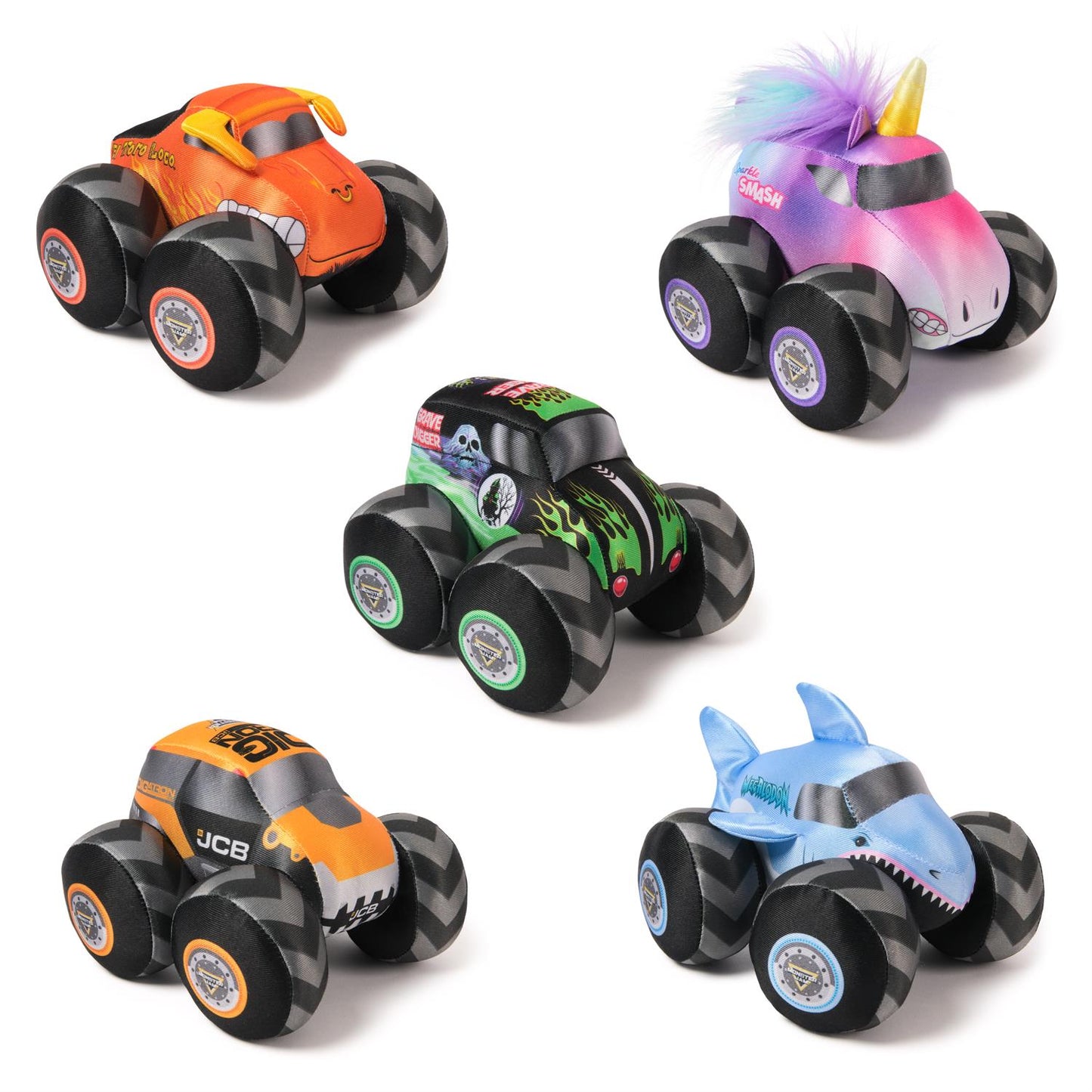 Monster Jam Plush Trucks with Sound Effects