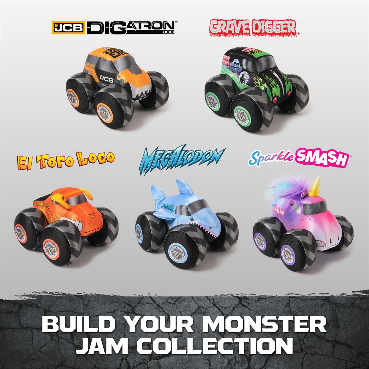 Monster Jam Plush Trucks with Sound Effects