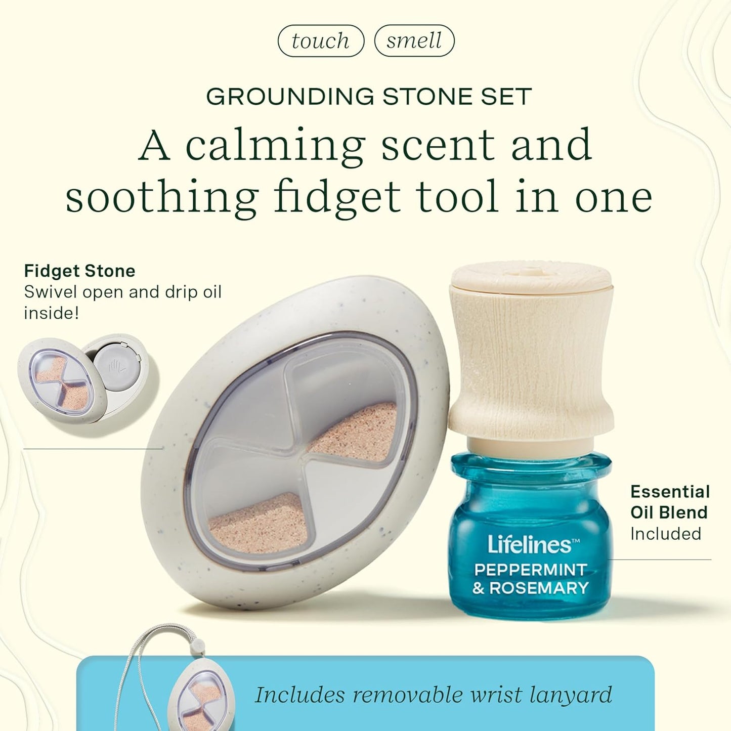 Grounding Stone & Oil Set - Peppermint & Rosemary