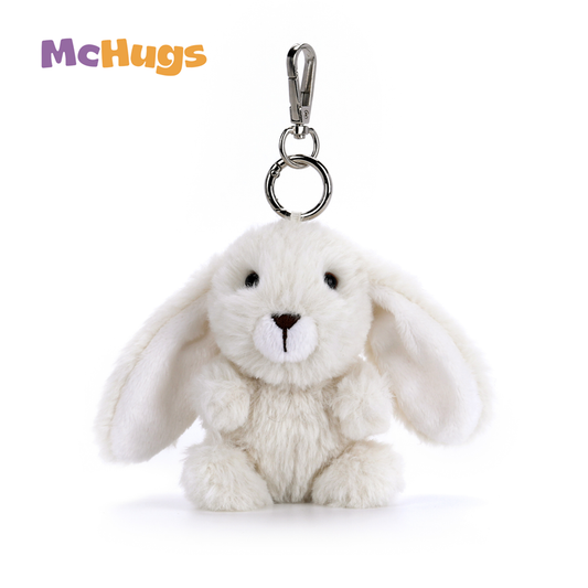 McHugs Long Eared Rabbit Bag Charm Stuffed Animal