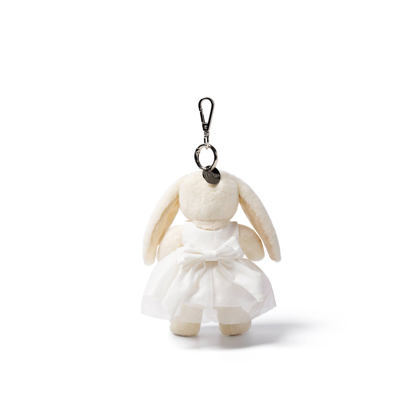 McHugs White Dress Smiling Leveret Rabbit  Bag Charm