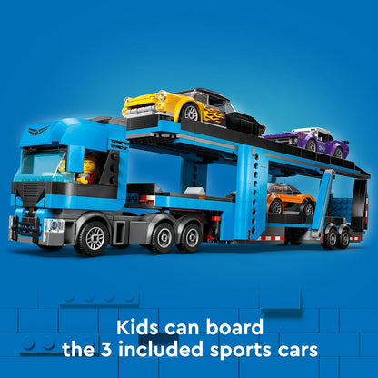 Car Transporter Truck with Sports Cars