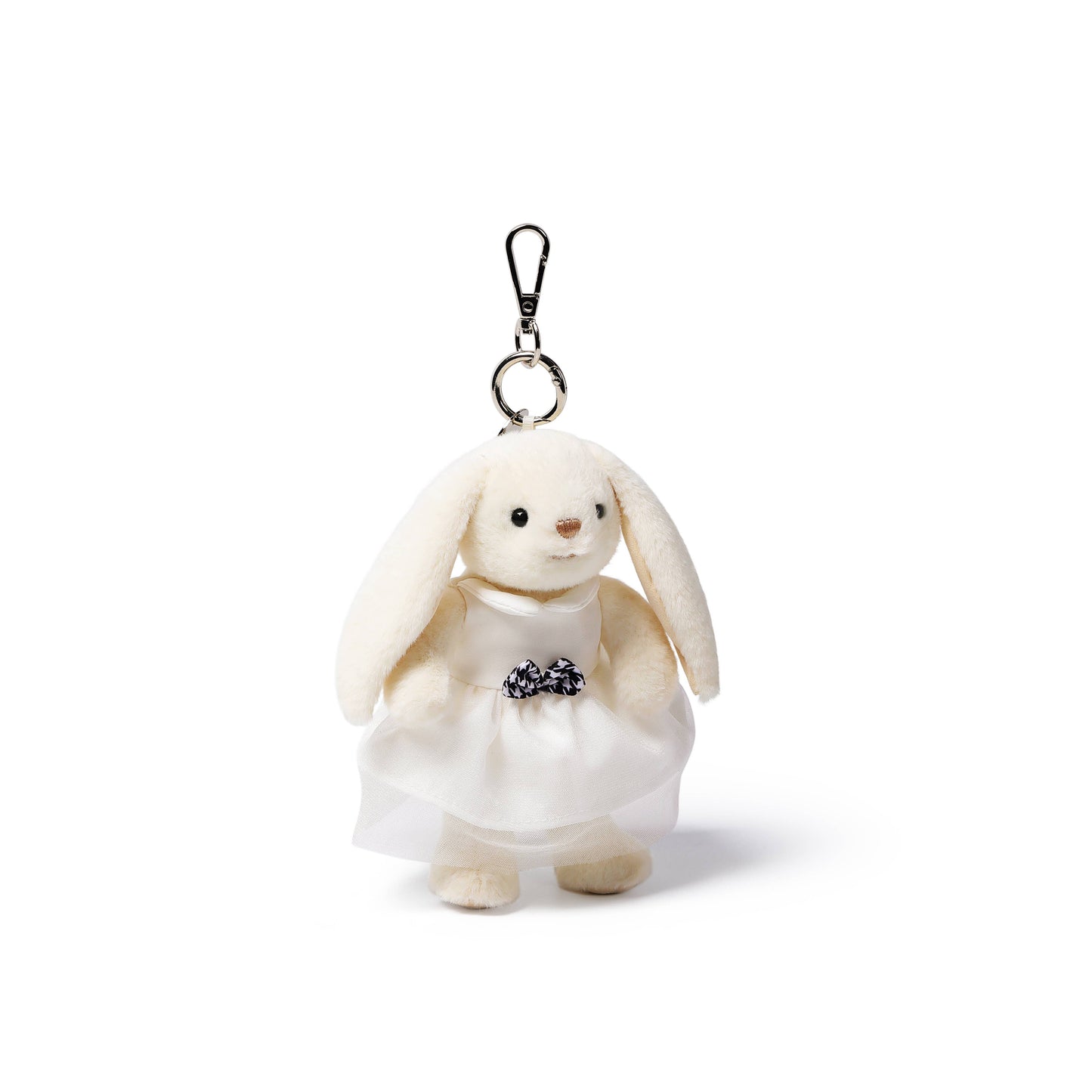 McHugs White Dress Smiling Leveret Rabbit  Bag Charm