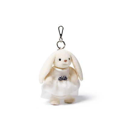McHugs White Dress Smiling Leveret Rabbit  Bag Charm