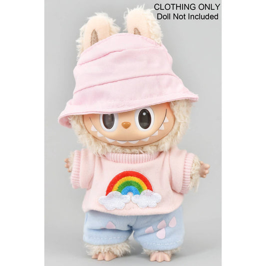 BUCKET HAT SHIRT AND PANTS LABUBU OUTFIT ONLY