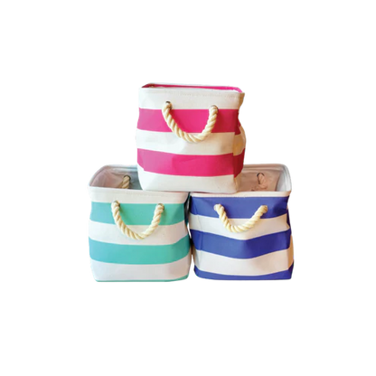 Striped Canvas Tote - 3 Colors