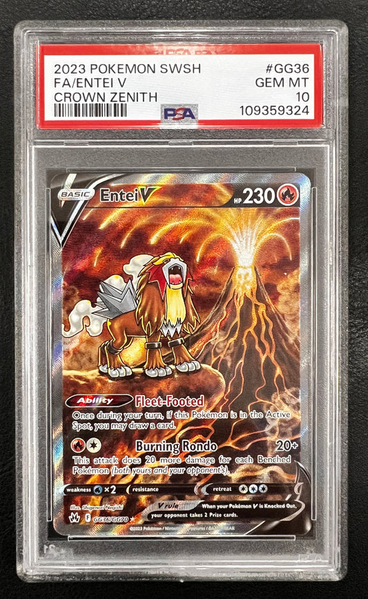 Pokemon Entei V GG36 PSA 10