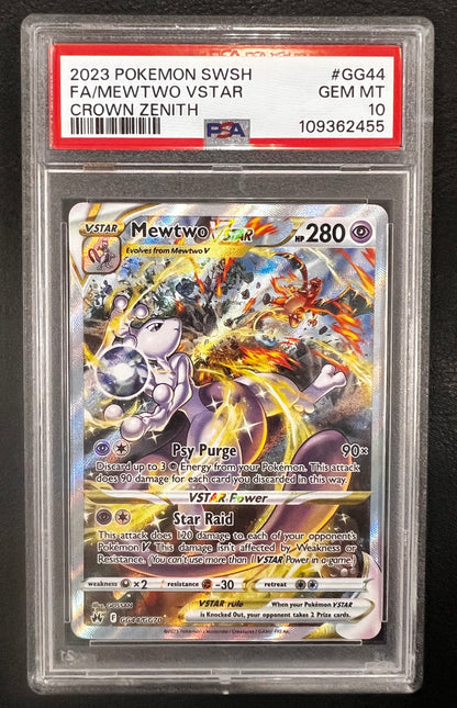 Pokemon Mewtwo Vstar GG44 PSA 10