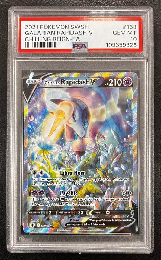 Pokemon Galarian Rapidash V 168 PSA 10