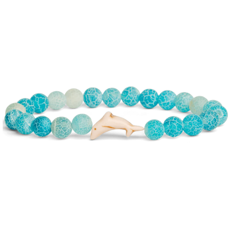 Aqua Blue Dolphin Bracelet