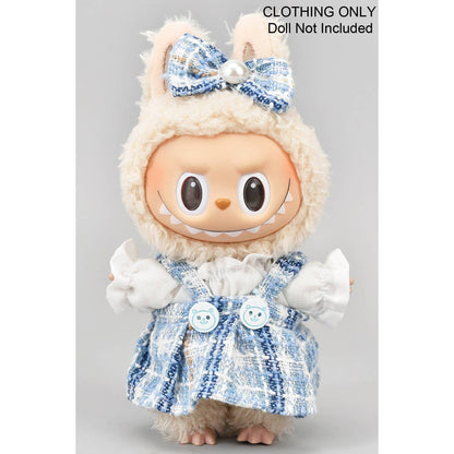 THREE PIECE TWEED OVERALL LABUBU OUTFIT