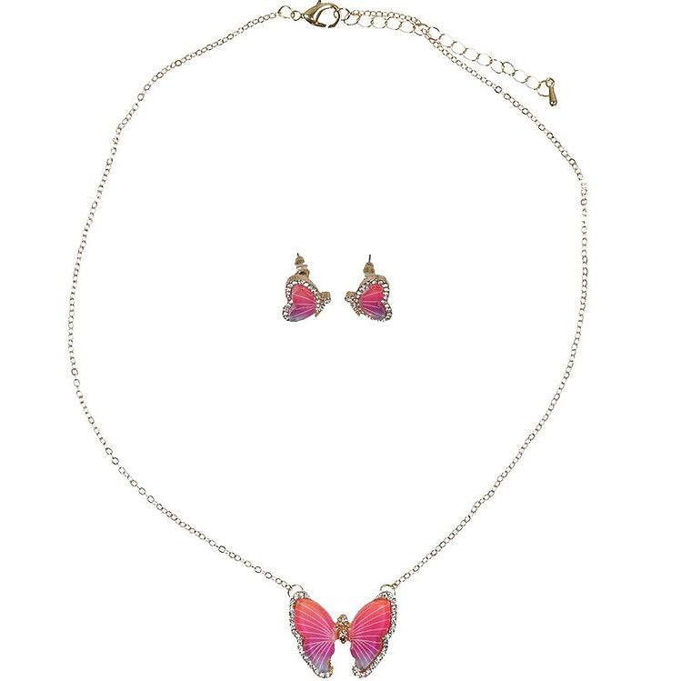 Butterfly Necklace Studded