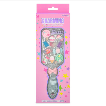 Charming Rhinestone Paddle Brush
