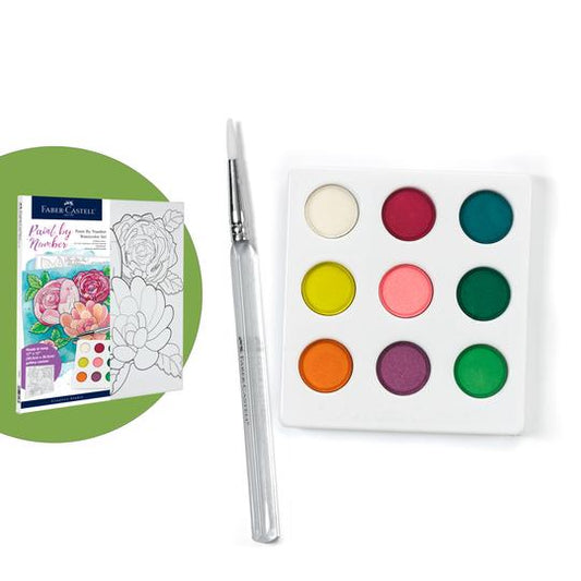 Watercolor Paint by Number Bold Floral