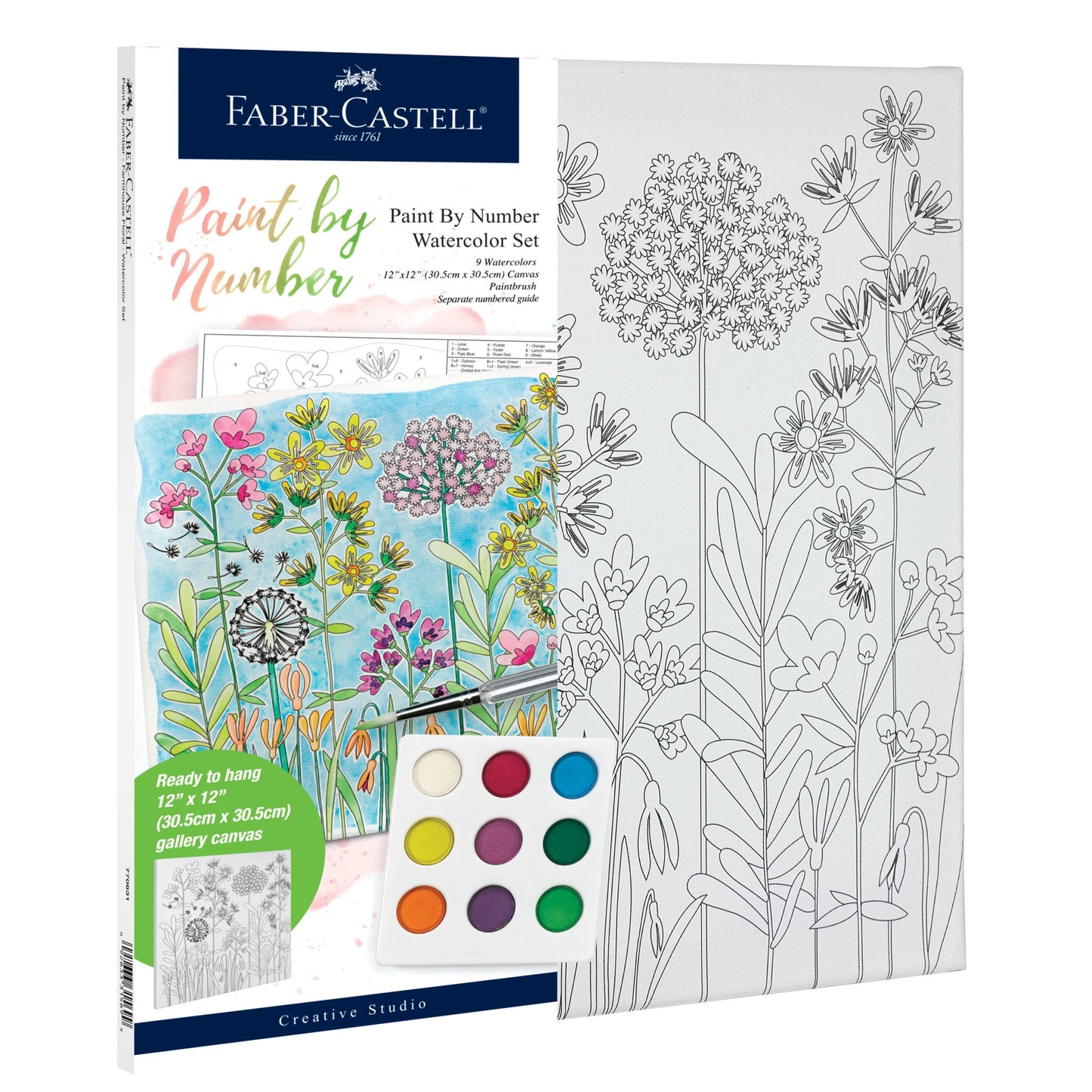 Watercolor Paint by Number Farm House