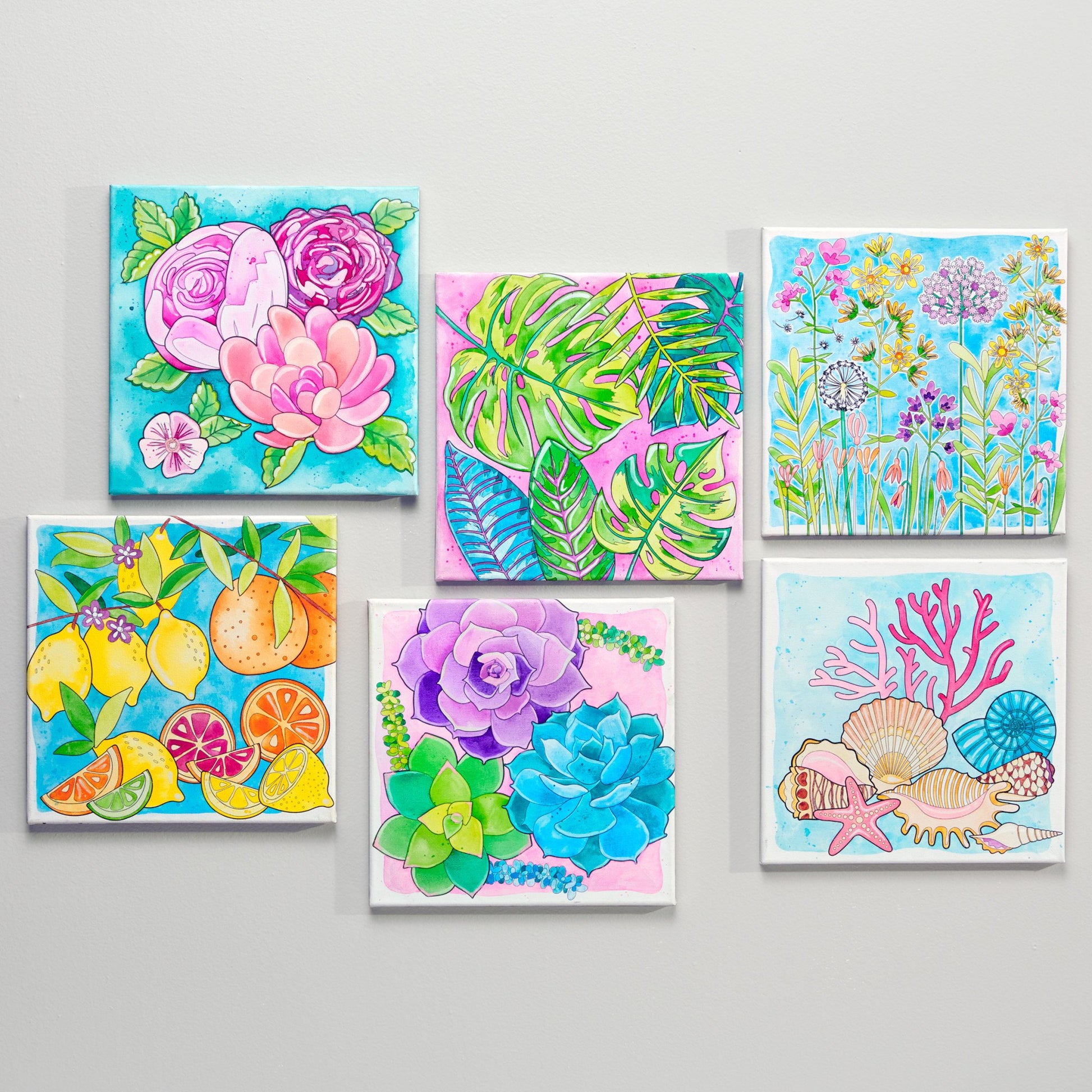 Watercolor Paint by Number Farm House