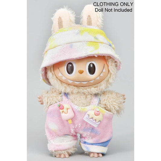 TYE DYE DENIM BUCKET HAT LABUBU OUTFIT ONLY