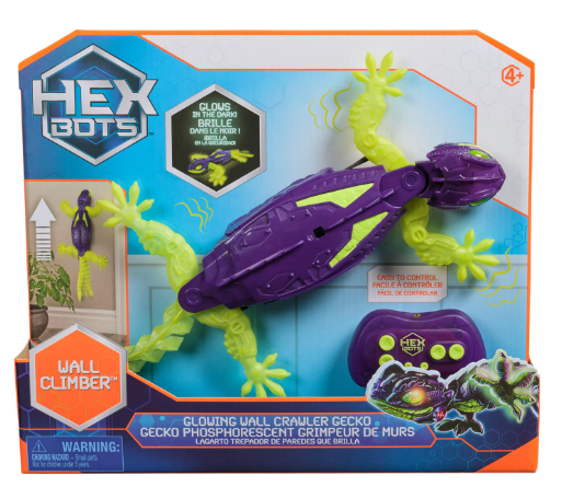 HEX BOTS Wall Crawler Glow-in-the-Dark Gecko